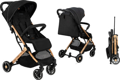 MoMi ESTELLE – Ultraleichter kompakter Kinderwagen mit Einhand-Faltung und Trolley-Funktion