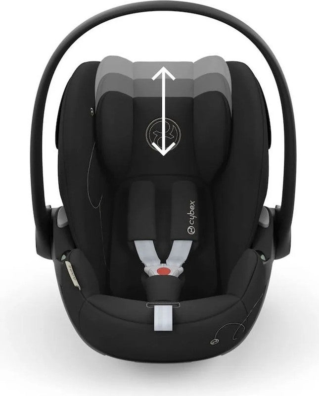 Cybex Cloud G i-Size – Babyschale 0–13 kg mit Liegefunktion & XXL-Sonnenverdeck – Moon Black