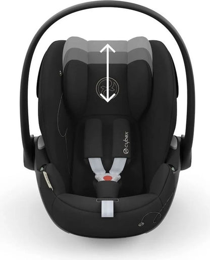Cybex Cloud G i-Size – Babyschale 0–13 kg mit Liegefunktion & XXL-Sonnenverdeck – Moon Black