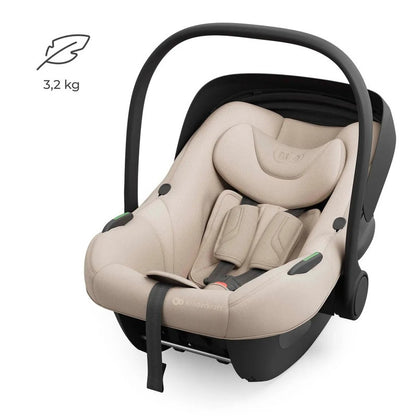 Kinderkraft I-LITE i-Size Babyschale 40–87 cm, ultraleicht, ISOFIX & Gurtbefestigung – Beige
