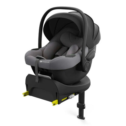 Kinderkraft I-LITE i-Size – Ultraleichte Babyschale 0-13 kg, ISOFIX & Gurtmontage, Grau