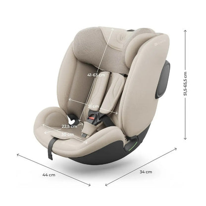 Kinderkraft ENDURA SAFE – 2-in-1 Kindersitz mit drehbarer ISOFIX-Basis – i-Size – Beige