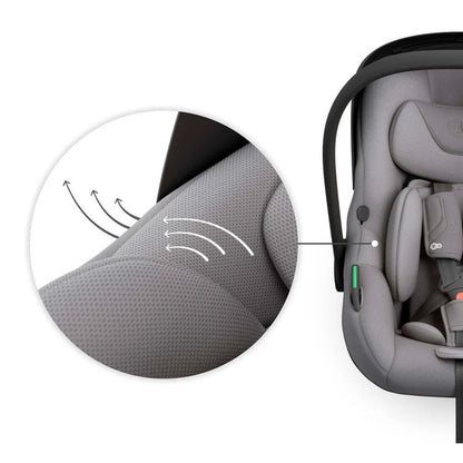 Kinderkraft I-LITE i-Size – Ultraleichte Babyschale 0-13 kg, ISOFIX & Gurtmontage, Grau