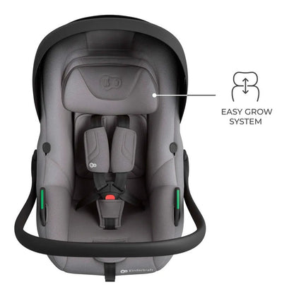 Kinderkraft I-LITE i-Size – Ultraleichte Babyschale 0-13 kg, ISOFIX & Gurtmontage, Grau