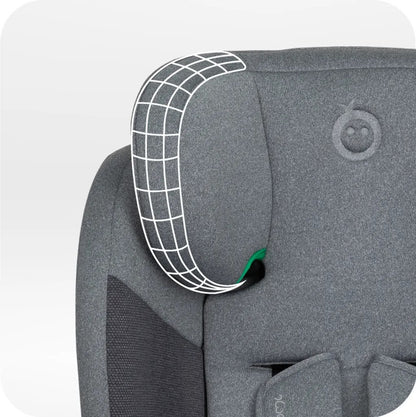 MoMi EMI Kindersitz i-Size 0–36 kg, 360° drehbar, ISOFIX – Grau