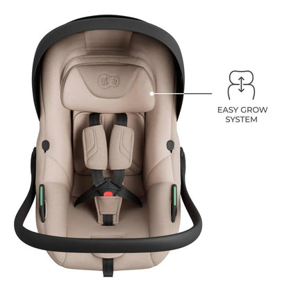 Kinderkraft I-LITE i-Size Babyschale 40–87 cm, ultraleicht, ISOFIX & Gurtbefestigung – Beige