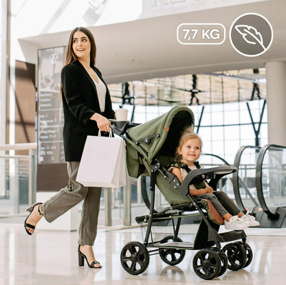 Lionelo Emma Plus Buggy – Kompakt, leicht und bequem, Beige Latte