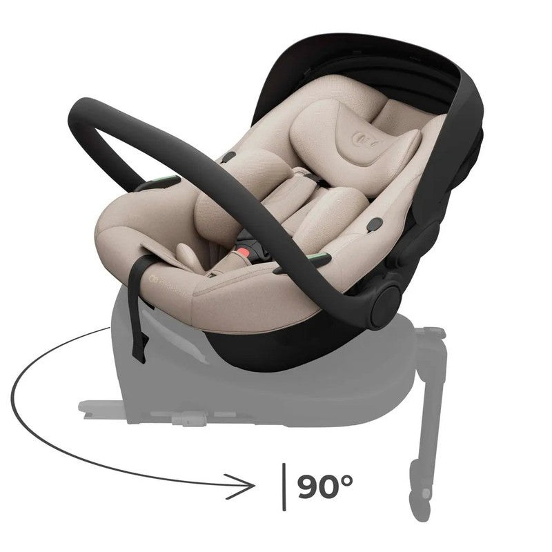 Kinderkraft I-LITE i-Size Babyschale 40–87 cm, ultraleicht, ISOFIX & Gurtbefestigung – Beige