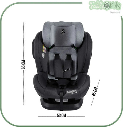 FableKids NOBLE Kindersitz 360° – i-Size 40–150 cm – Grau