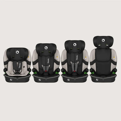 Lionelo Billy i-Size – Kindersitz 76–150 cm mit ISOFIX & verstellbarer Kopfstütze – Beige