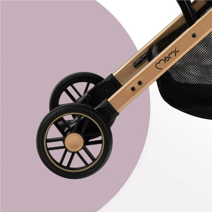 MoMi ESTELLE – Ultraleichter kompakter Kinderwagen mit Einhand-Faltung und Trolley-Funktion