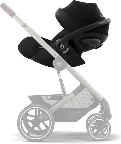 Cybex Cloud G i-Size – Babyschale 0–13 kg mit Liegefunktion & XXL-Sonnenverdeck – Moon Black