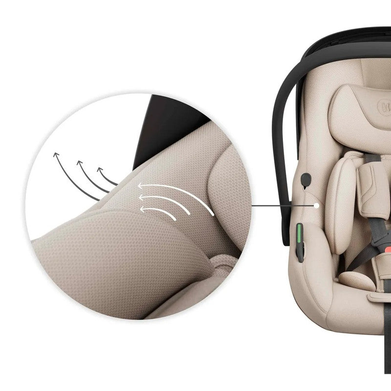 Kinderkraft I-LITE i-Size Babyschale 40–87 cm, ultraleicht, ISOFIX & Gurtbefestigung – Beige