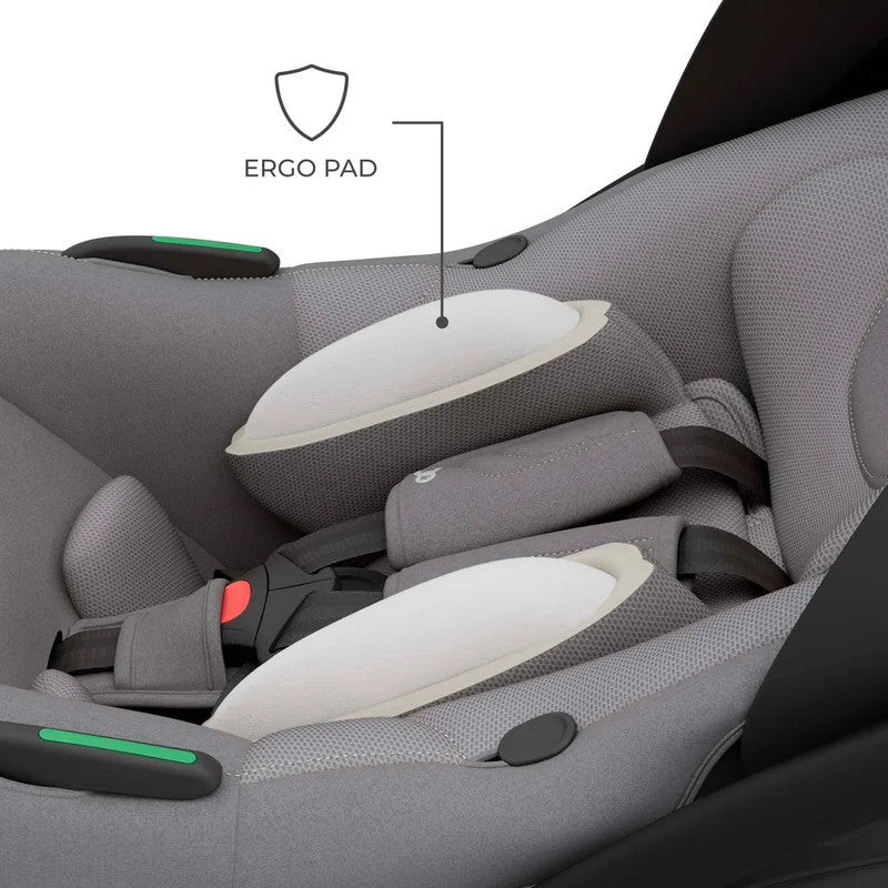 Kinderkraft I-LITE i-Size – Ultraleichte Babyschale 0-13 kg, ISOFIX & Gurtmontage, Grau