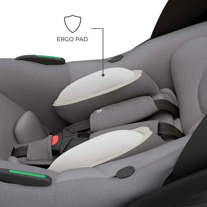 Kinderkraft I-LITE i-Size – Ultraleichte Babyschale 0-13 kg, ISOFIX & Gurtmontage, Grau