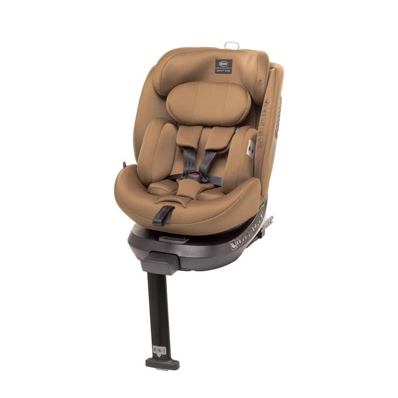 Drehbarer Kindersitz ENZO-FIX 360° mit ISOFIX, Stabilisierung & Seitenschutz – Mokka