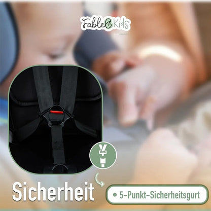 FableKids NOBLE Kindersitz – 360° drehbar, Isofix, i-Size 40–150 cm