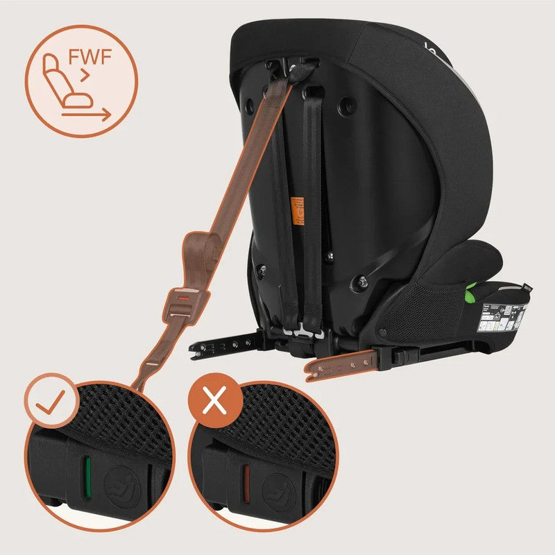 Lionelo Billy i-Size – Kindersitz 76–150 cm mit ISOFIX & verstellbarer Kopfstütze – Beige