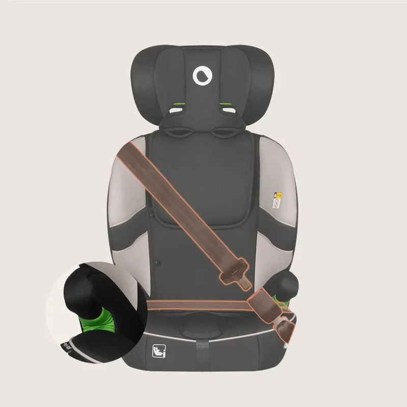 Lionelo Billy i-Size – Kindersitz 76–150 cm mit ISOFIX & verstellbarer Kopfstütze – Beige