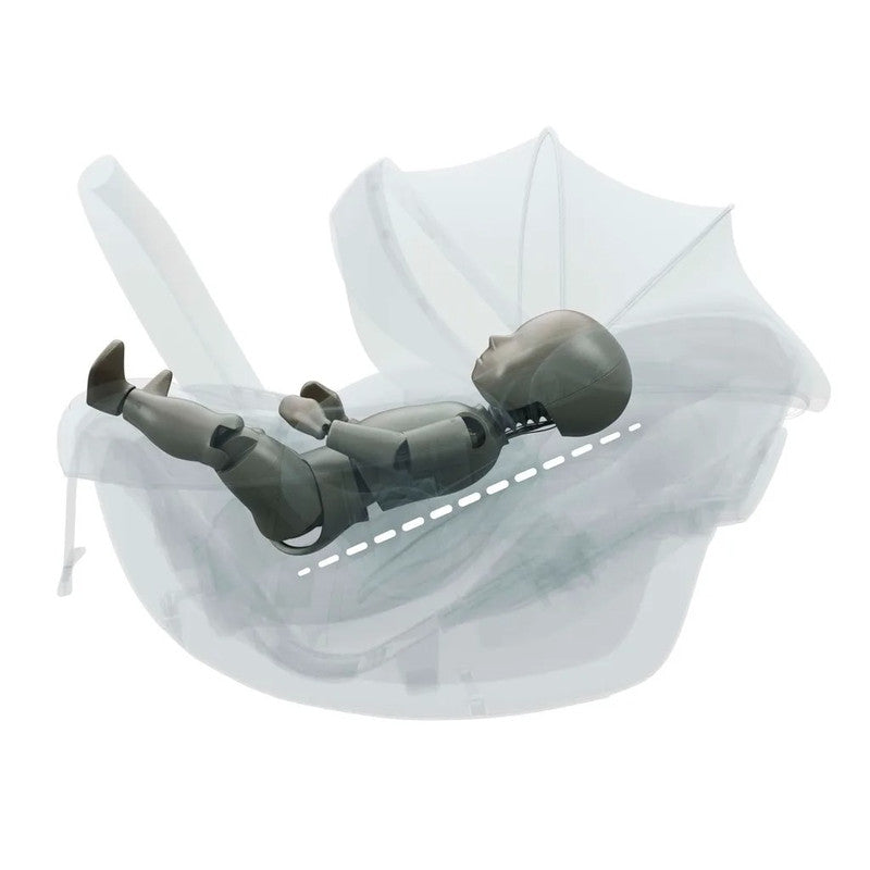 Kinderkraft I-LITE i-Size – Ultraleichte Babyschale 0-13 kg, ISOFIX & Gurtmontage, Grau