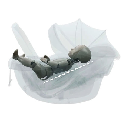 Kinderkraft I-LITE i-Size – Ultraleichte Babyschale 0-13 kg, ISOFIX & Gurtmontage, Grau