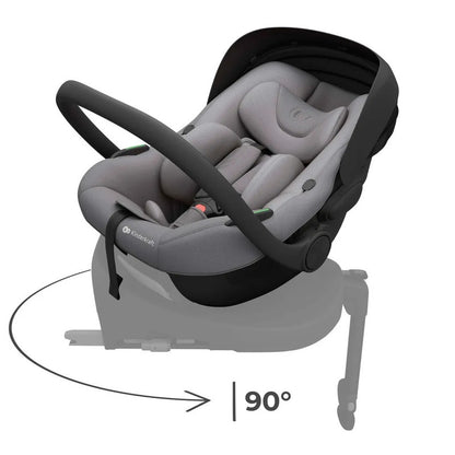 Kinderkraft I-LITE i-Size – Ultraleichte Babyschale 0-13 kg, ISOFIX & Gurtmontage, Grau